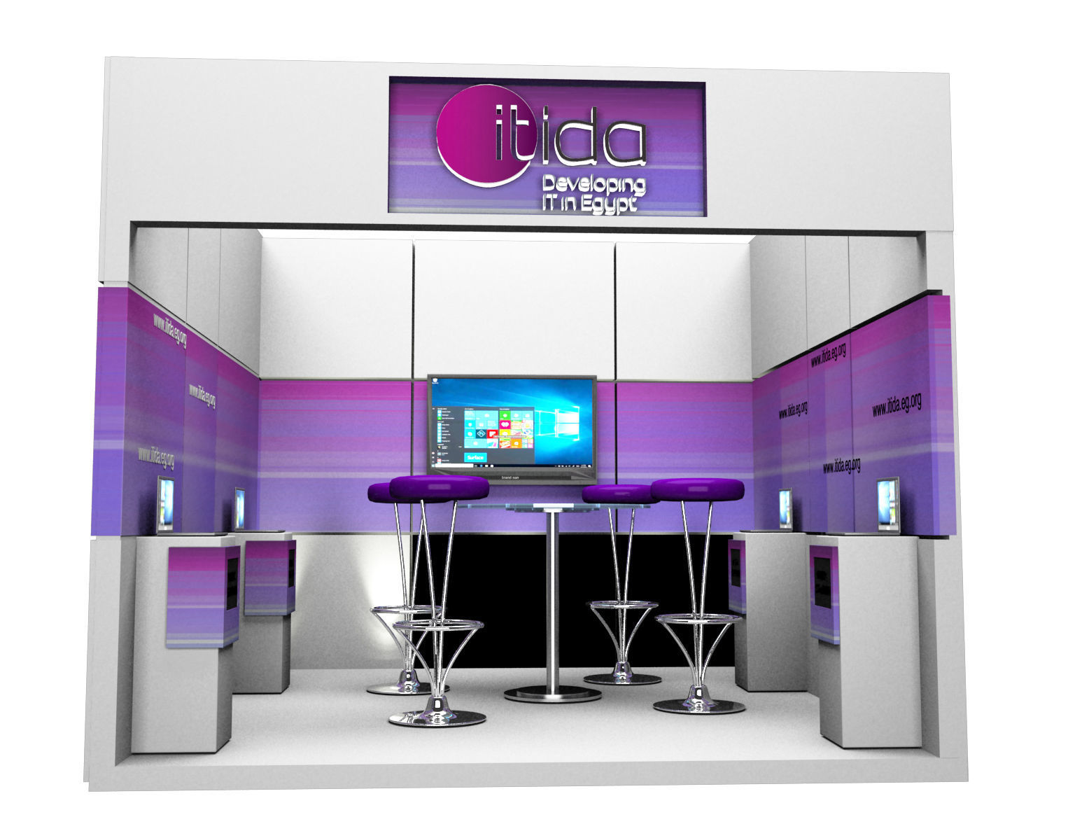 Booth Exhibition Stand a377a 3D model_6