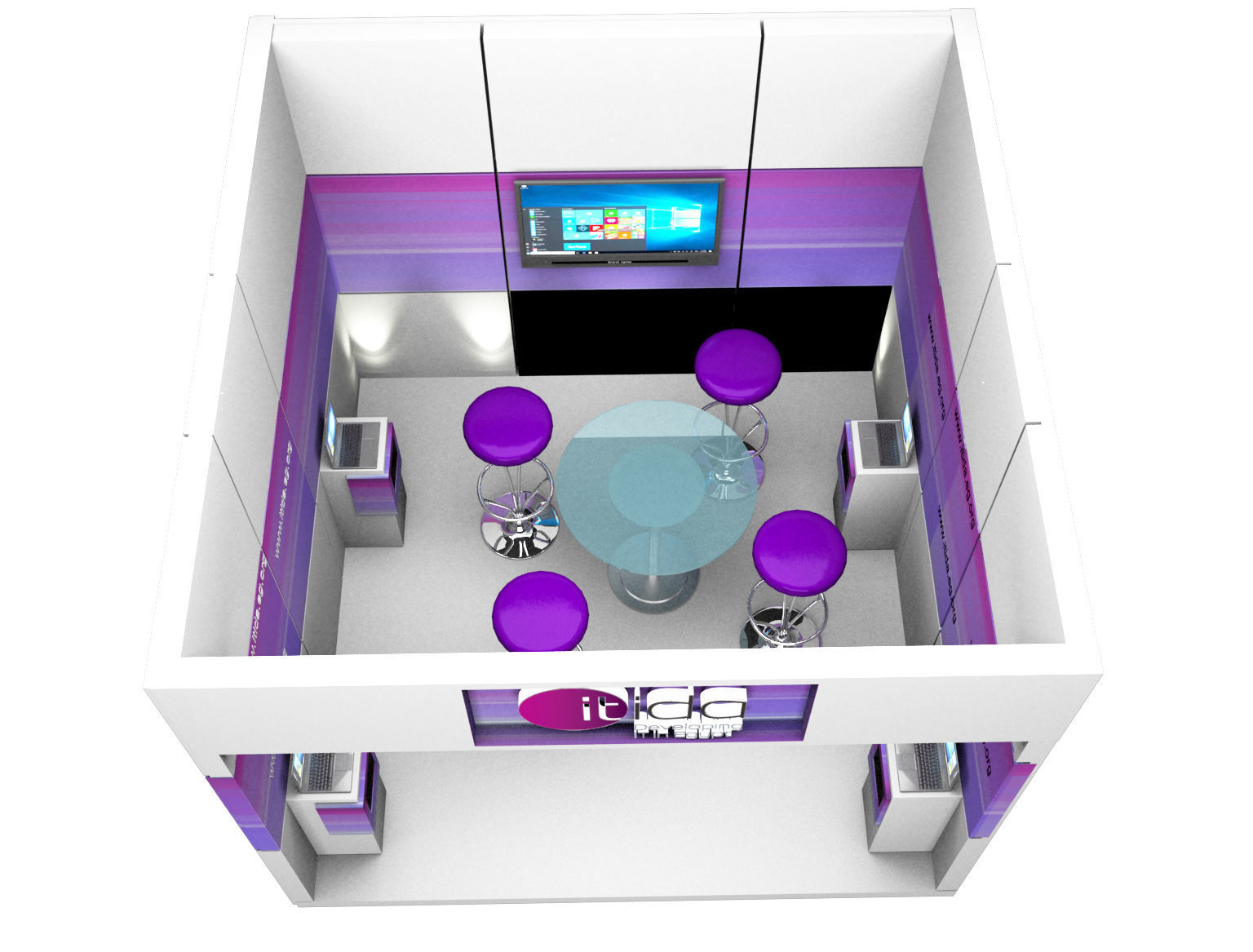 Booth Exhibition Stand a377a 3D model_3