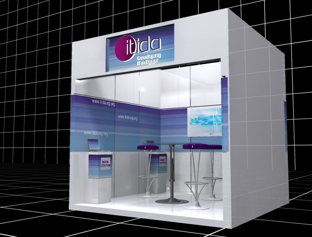 Booth Exhibition Stand a377a 3D model_1