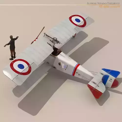 Nieuport 17 Lafayette Escadrille 2 3D model
