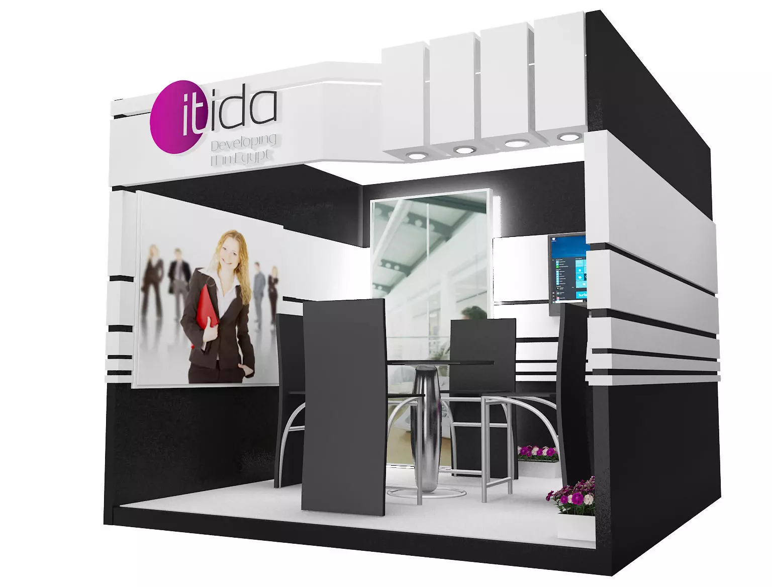 Booth Exhibition Stand a377b 3D model