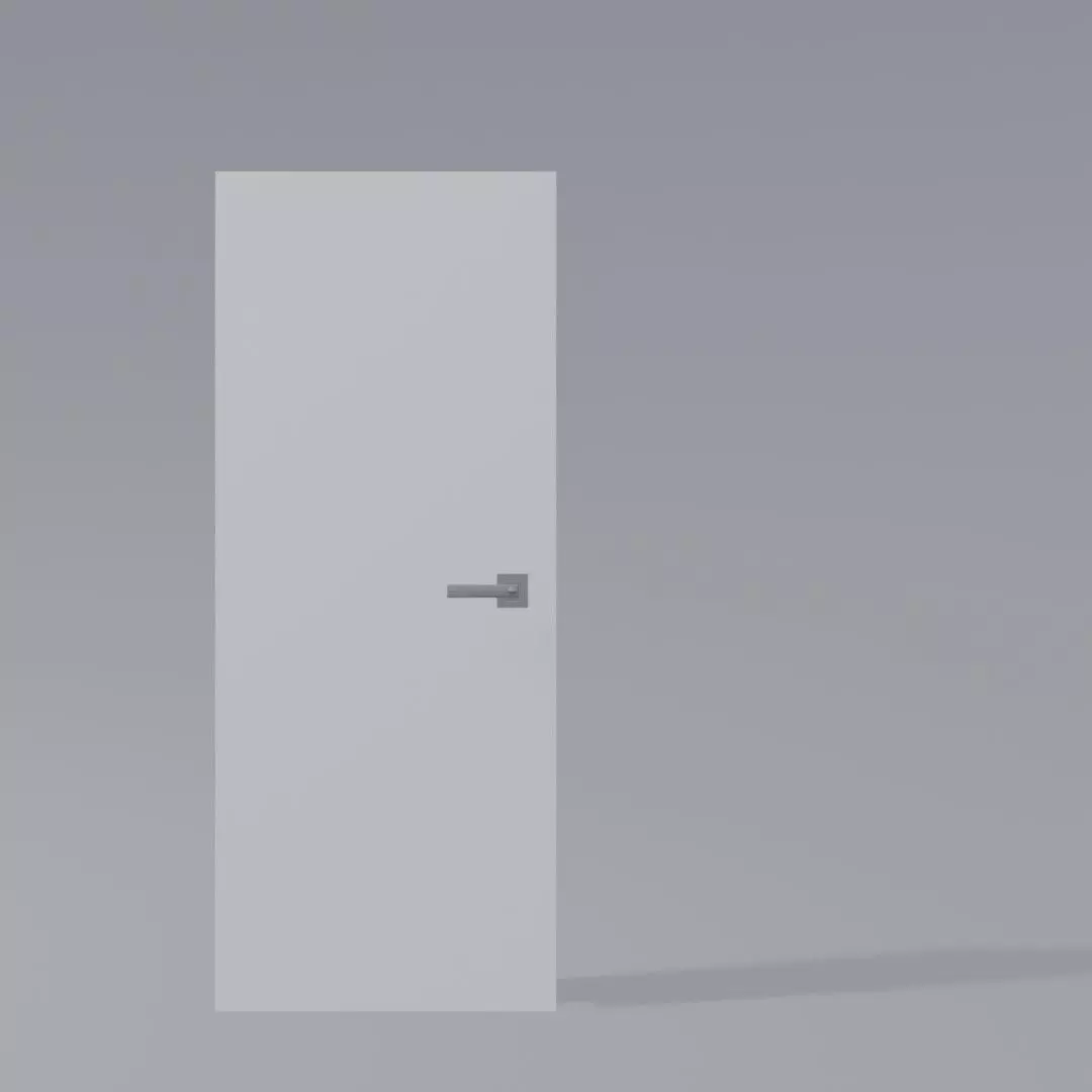 Simple door with handle Free 3D model_0