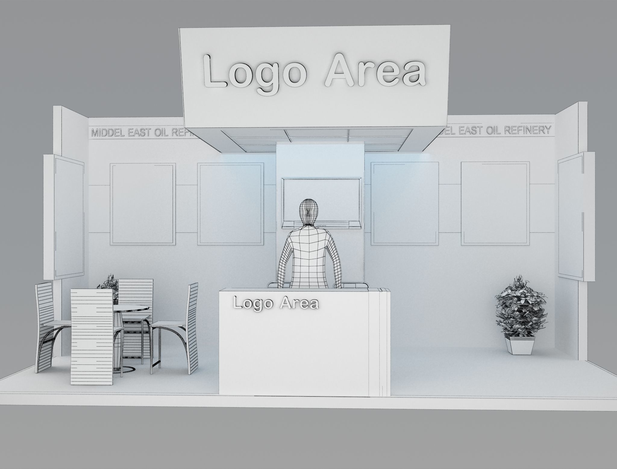 Booth Exhibition Stand a379a 3D model_1