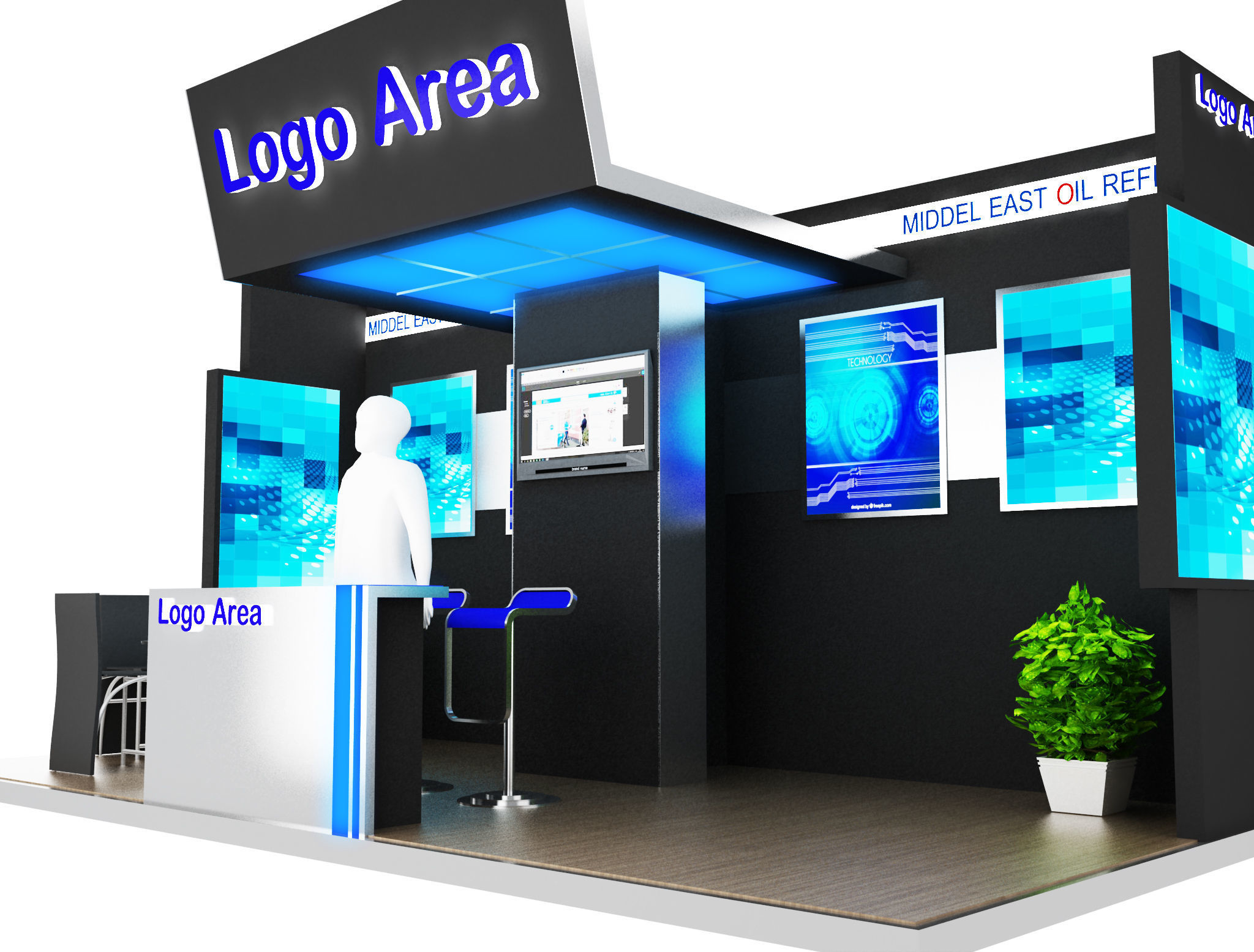 Booth Exhibition Stand a379a 3D model_8