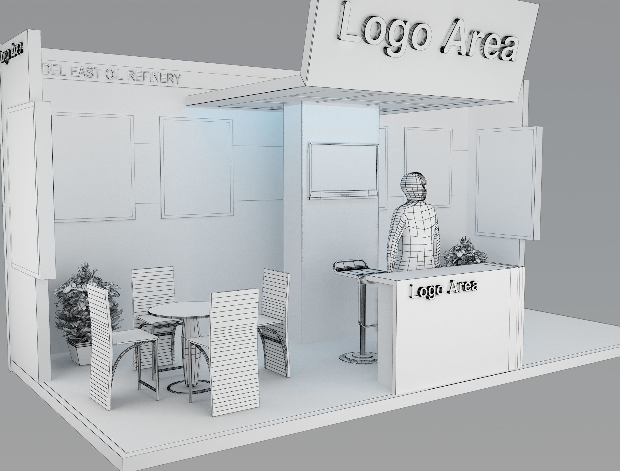 Booth Exhibition Stand a379a 3D model_13