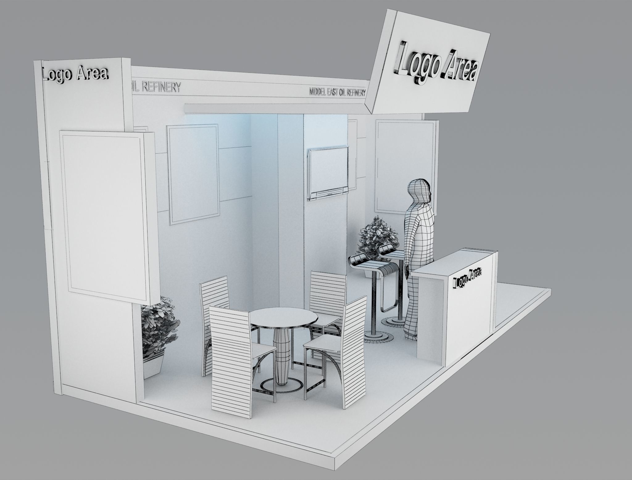 Booth Exhibition Stand a379a 3D model_5