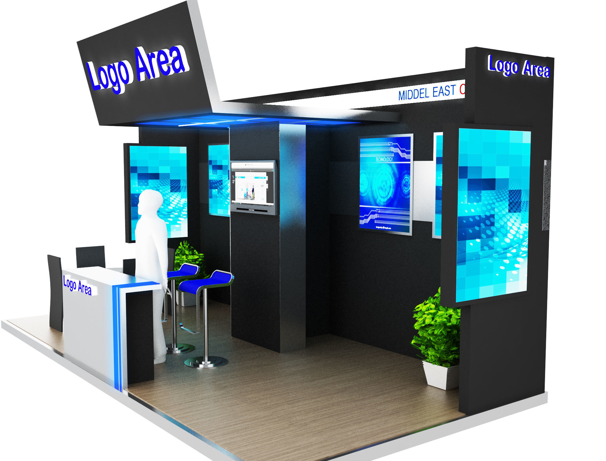 Booth Exhibition Stand a379a 3D model_6