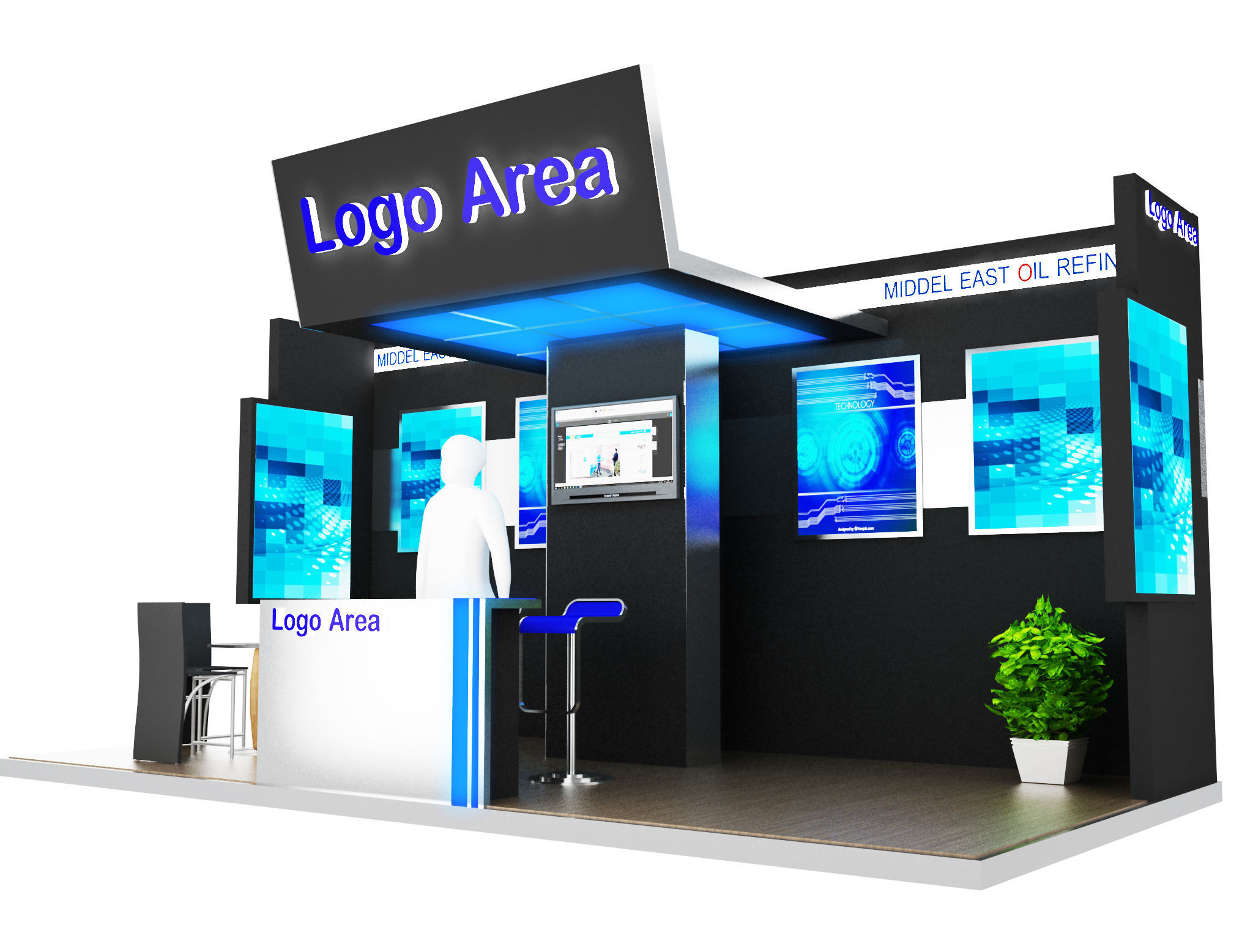 Booth Exhibition Stand a379a 3D model_2