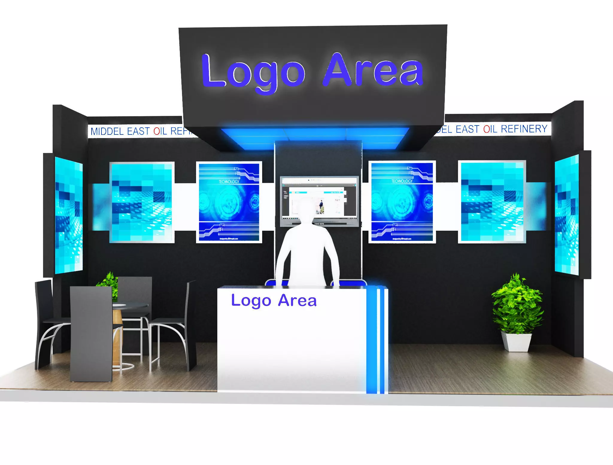 Booth Exhibition Stand a379a 3D model_0