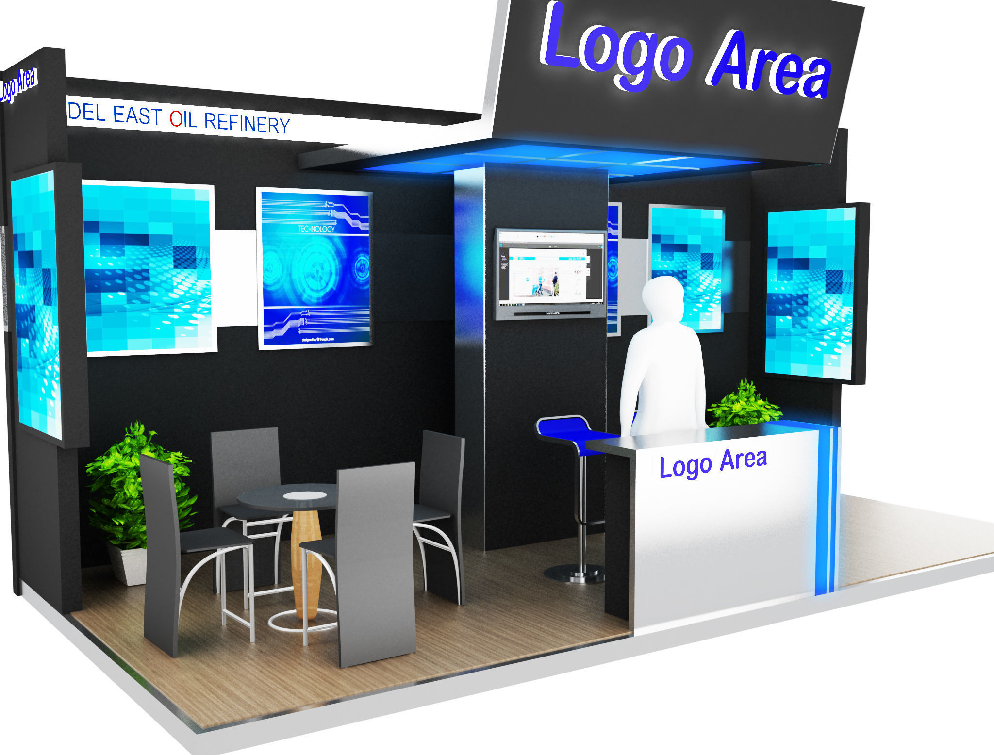 Booth Exhibition Stand a379a 3D model_12