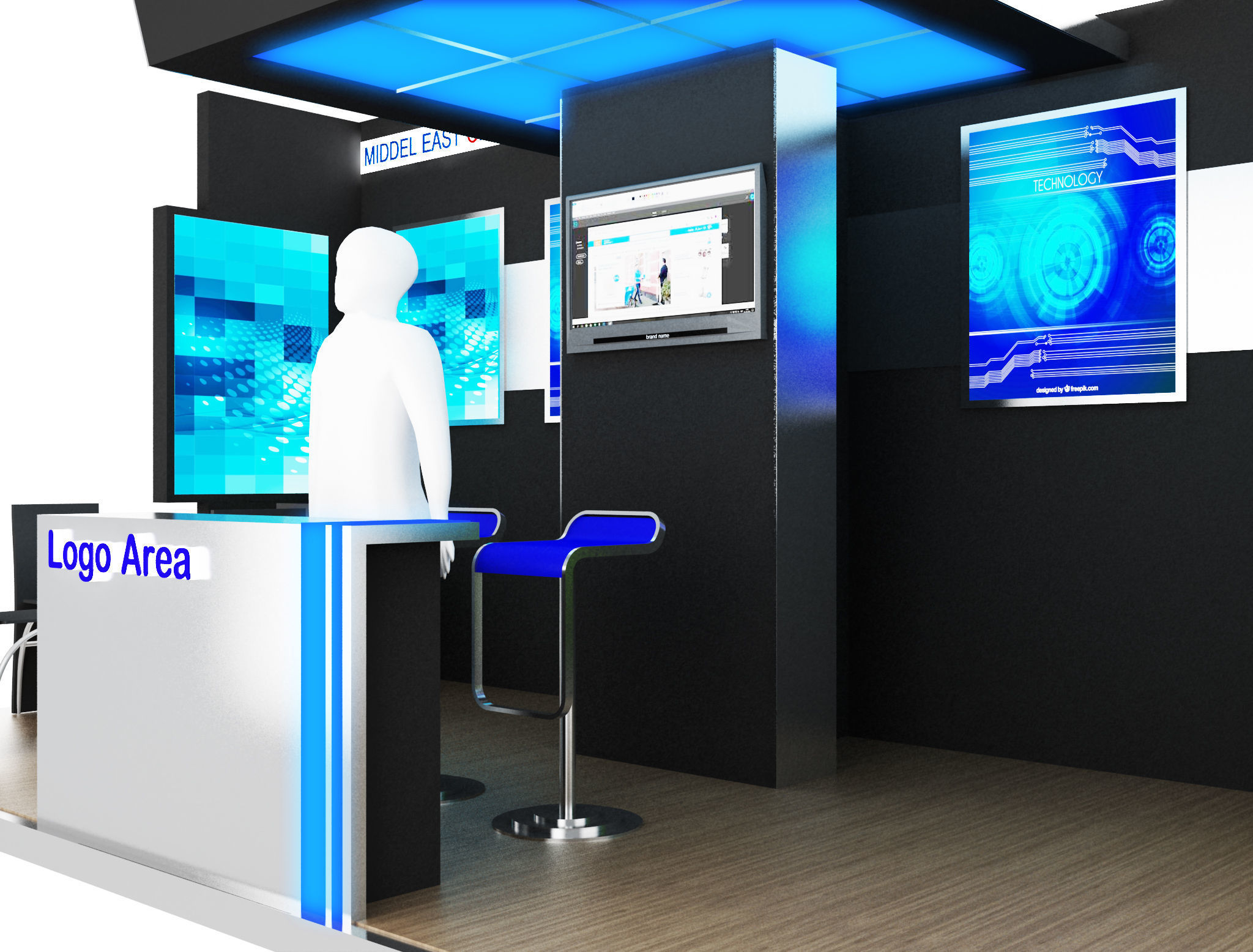 Booth Exhibition Stand a379a 3D model_10