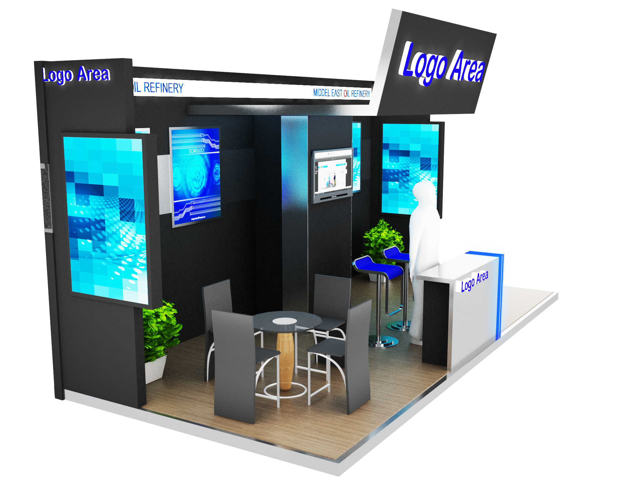 Booth Exhibition Stand a379a 3D model_4