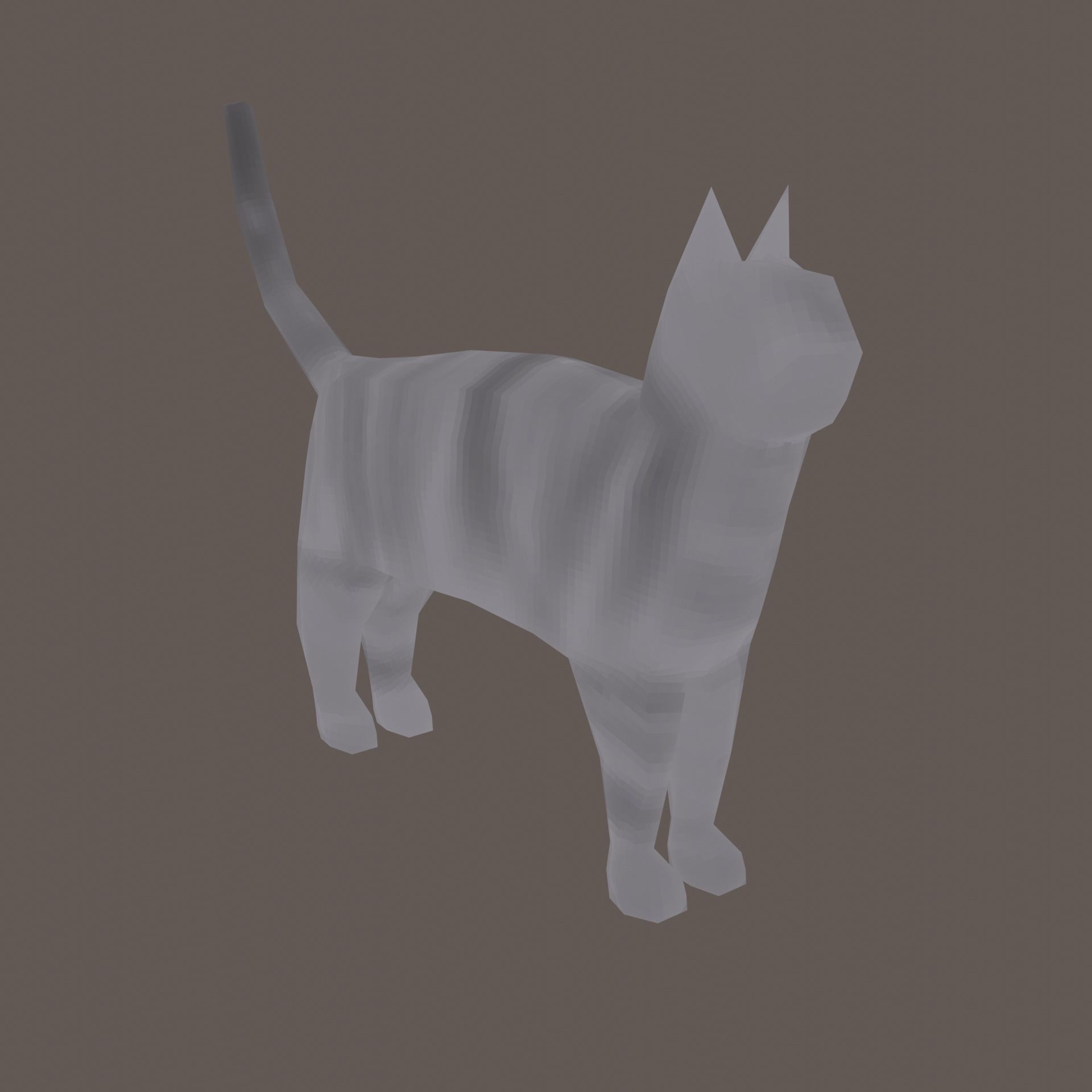 Low-Poly Cat with Multiple Textures Low-poly 3D model_28