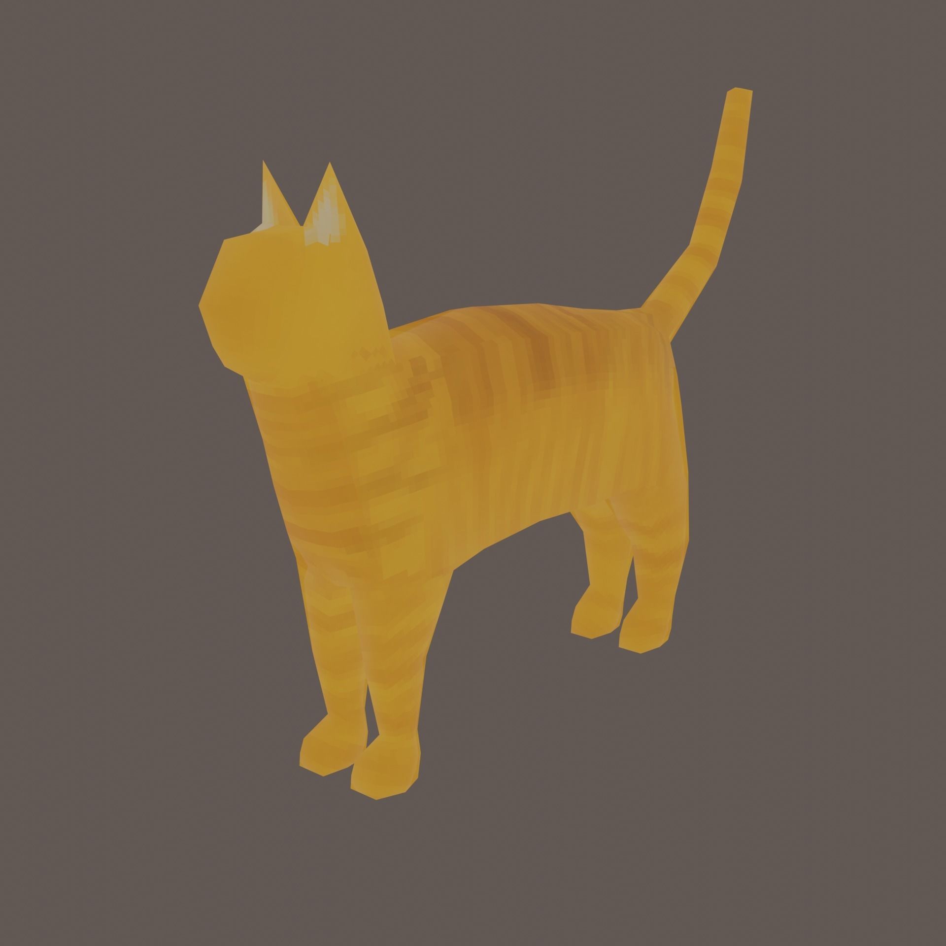 Low-Poly Cat with Multiple Textures Low-poly 3D model_29