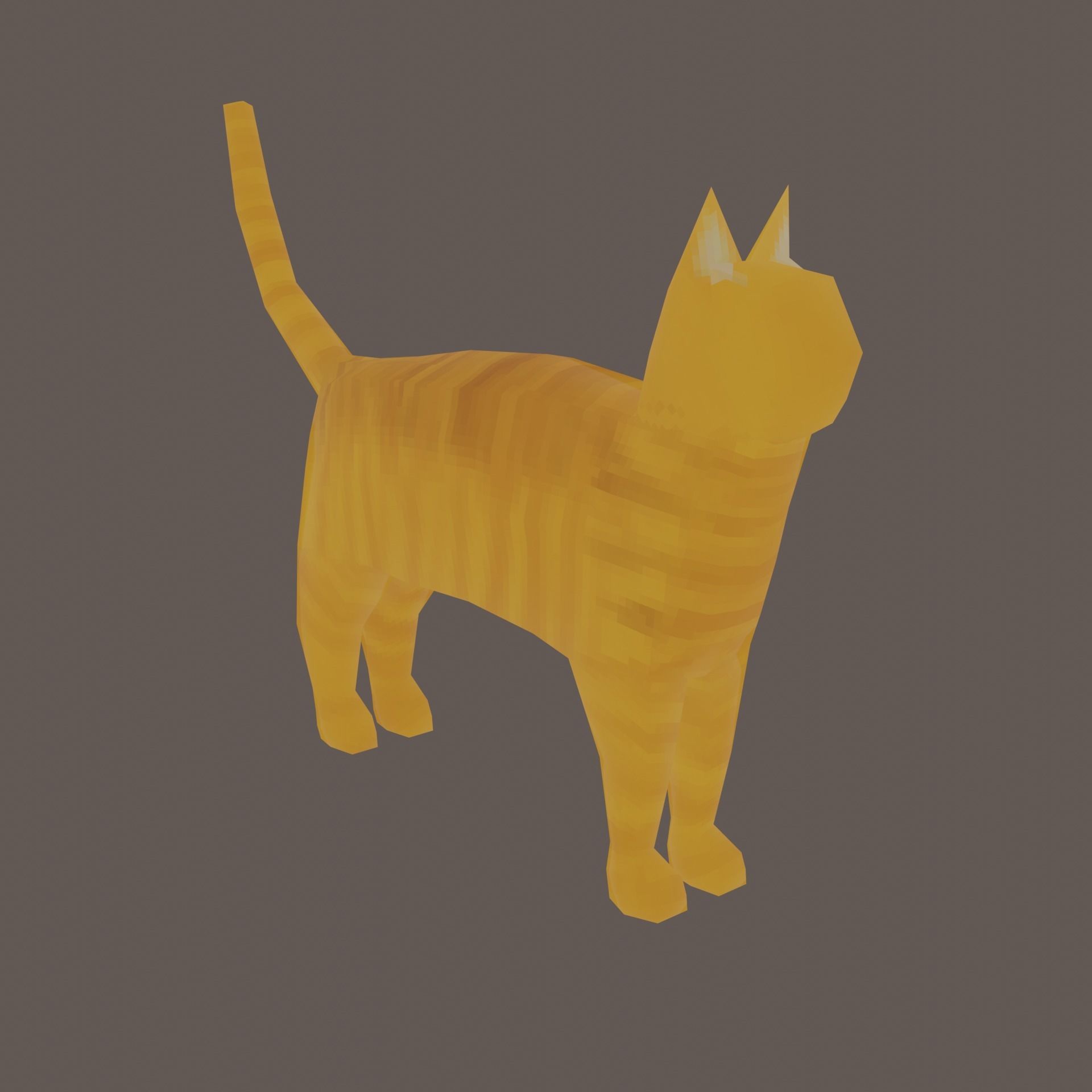 Low-Poly Cat with Multiple Textures Low-poly 3D model_21