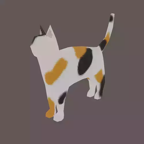 Low-Poly Cat with Multiple Textures Low-poly 3D model Low-Poly Cat with Multiple Textures Low-poly 3D model
