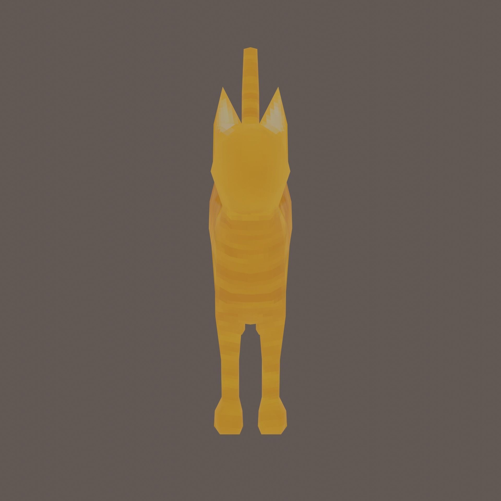 Low-Poly Cat with Multiple Textures Low-poly 3D model_20
