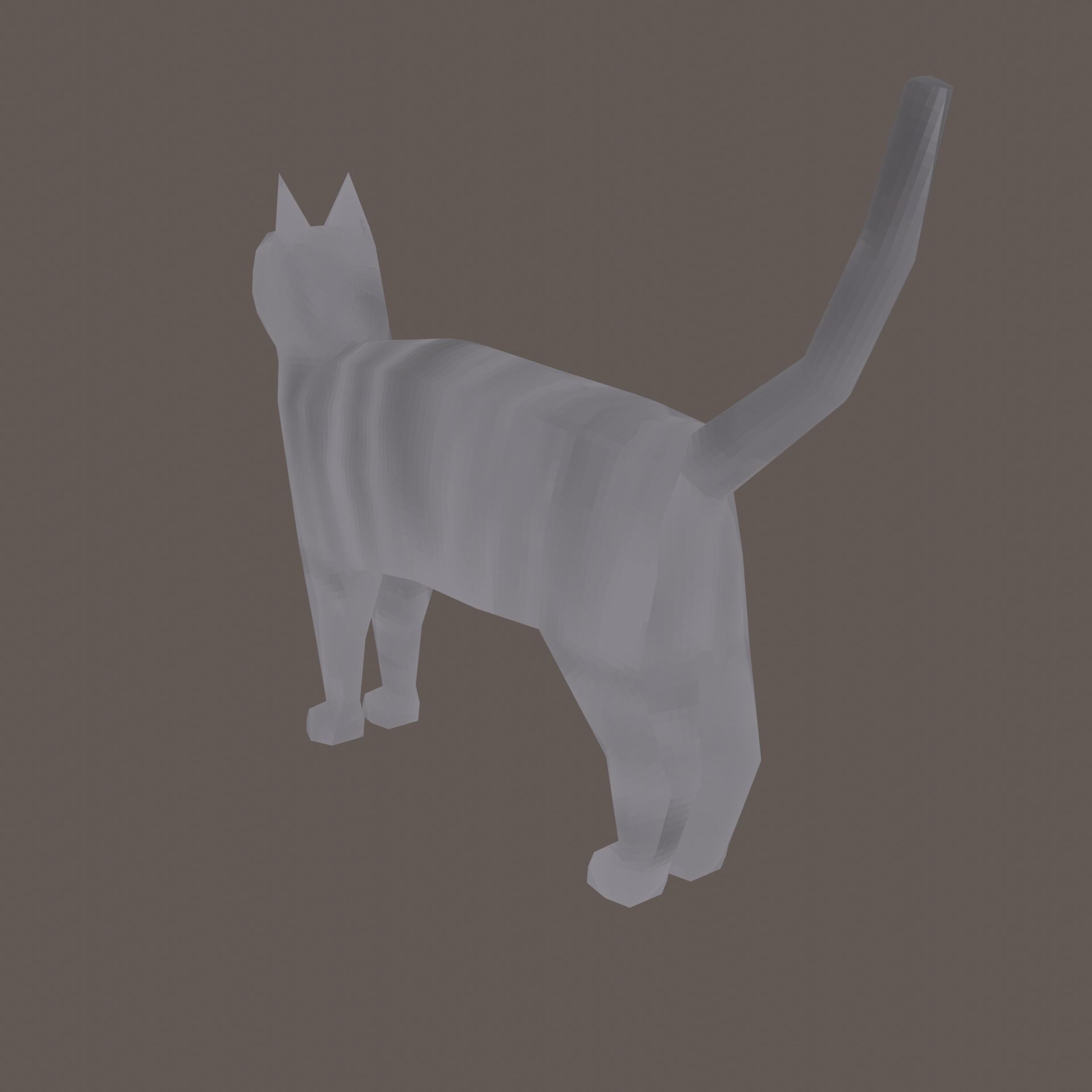 Low-Poly Cat with Multiple Textures Low-poly 3D model_27