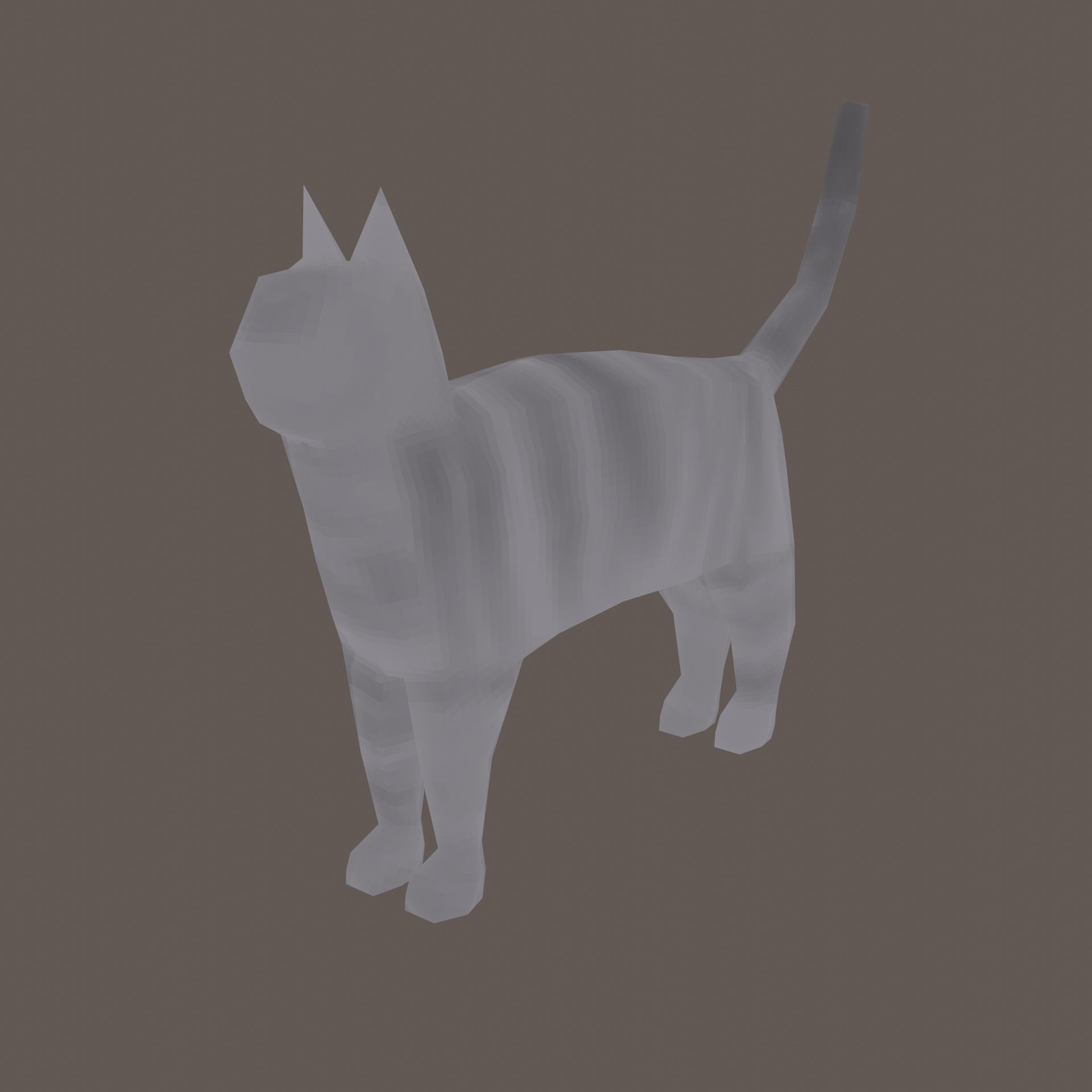 Low-Poly Cat with Multiple Textures Low-poly 3D model_25
