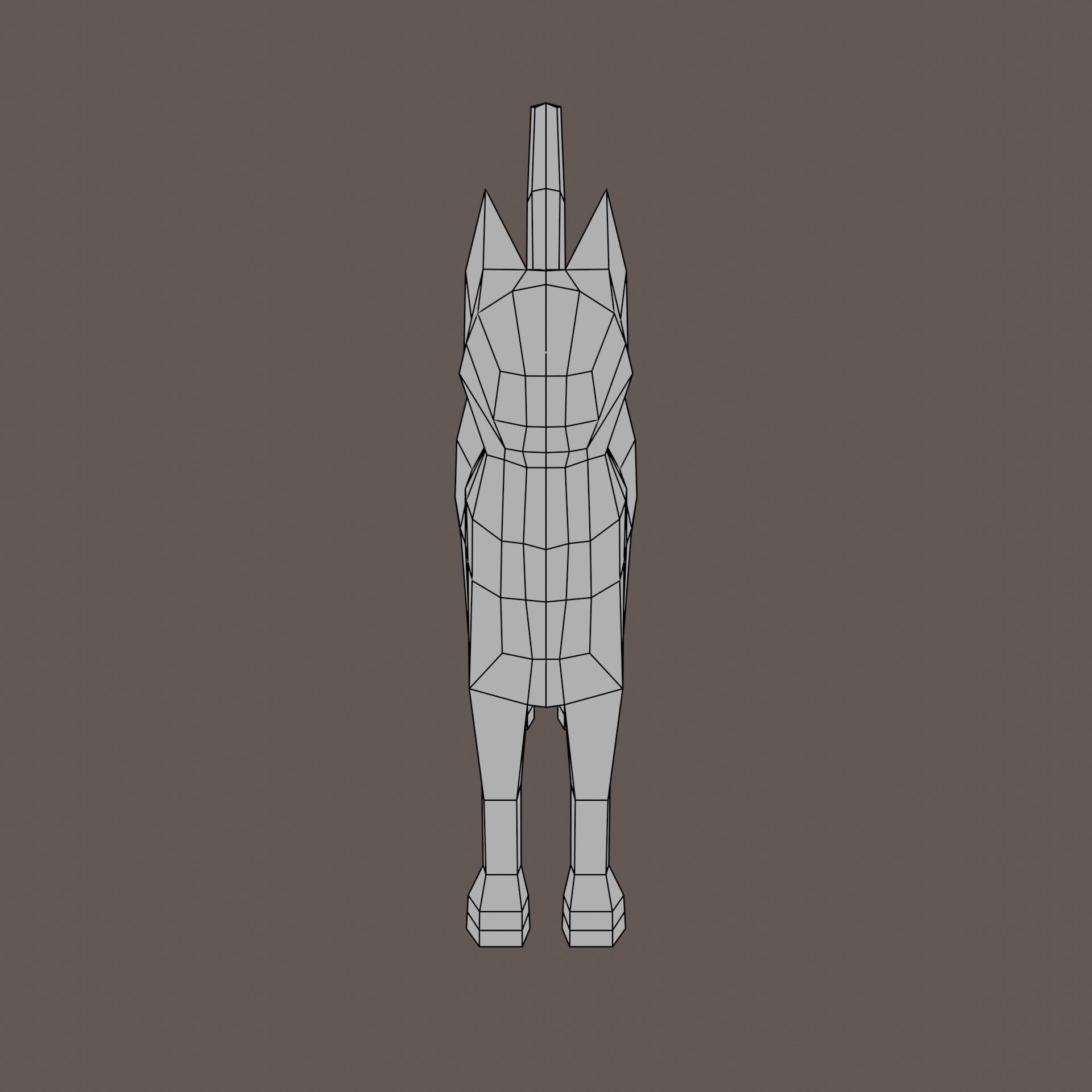 Low-Poly Cat with Multiple Textures Low-poly 3D model_16