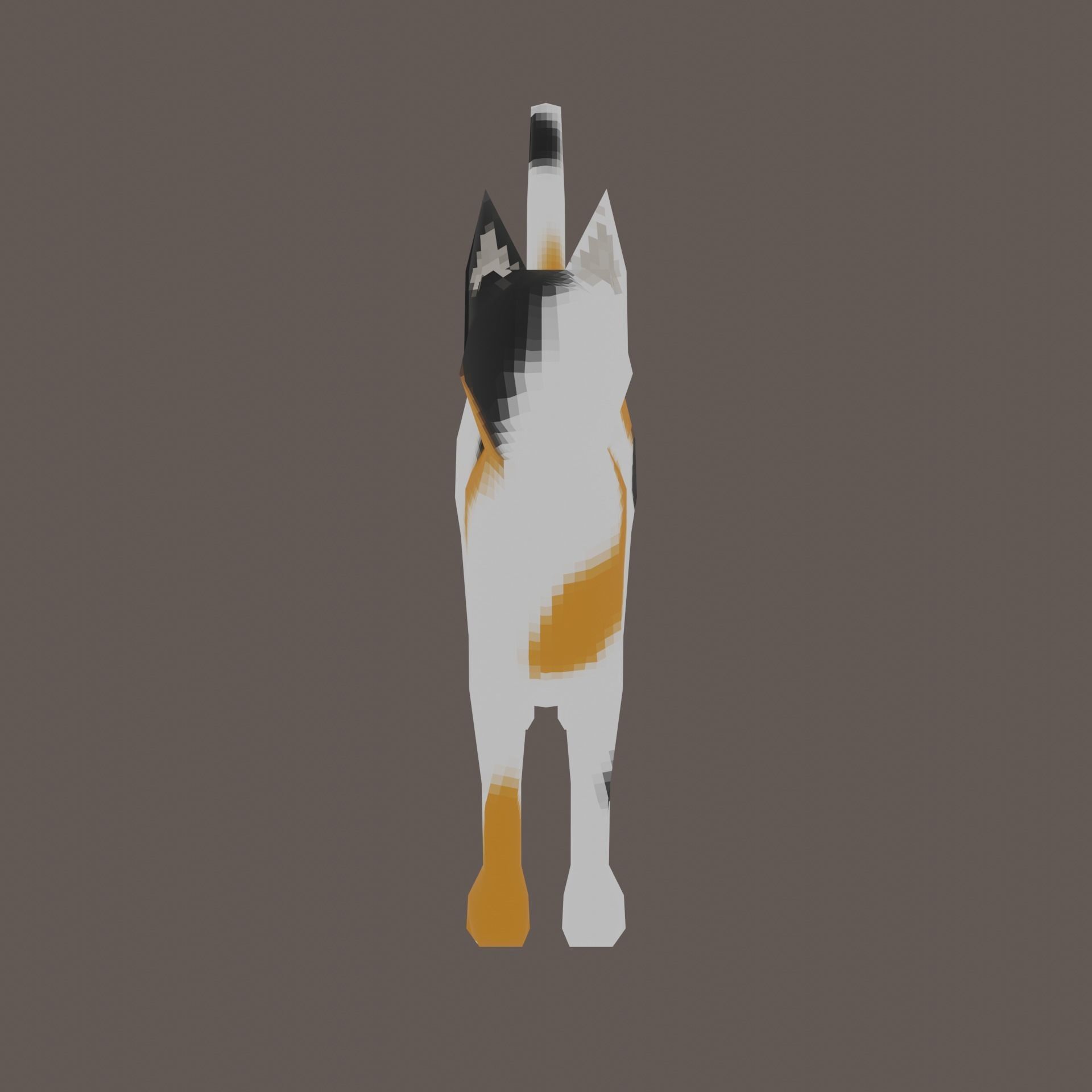 Low-Poly Cat with Multiple Textures Low-poly 3D model_23