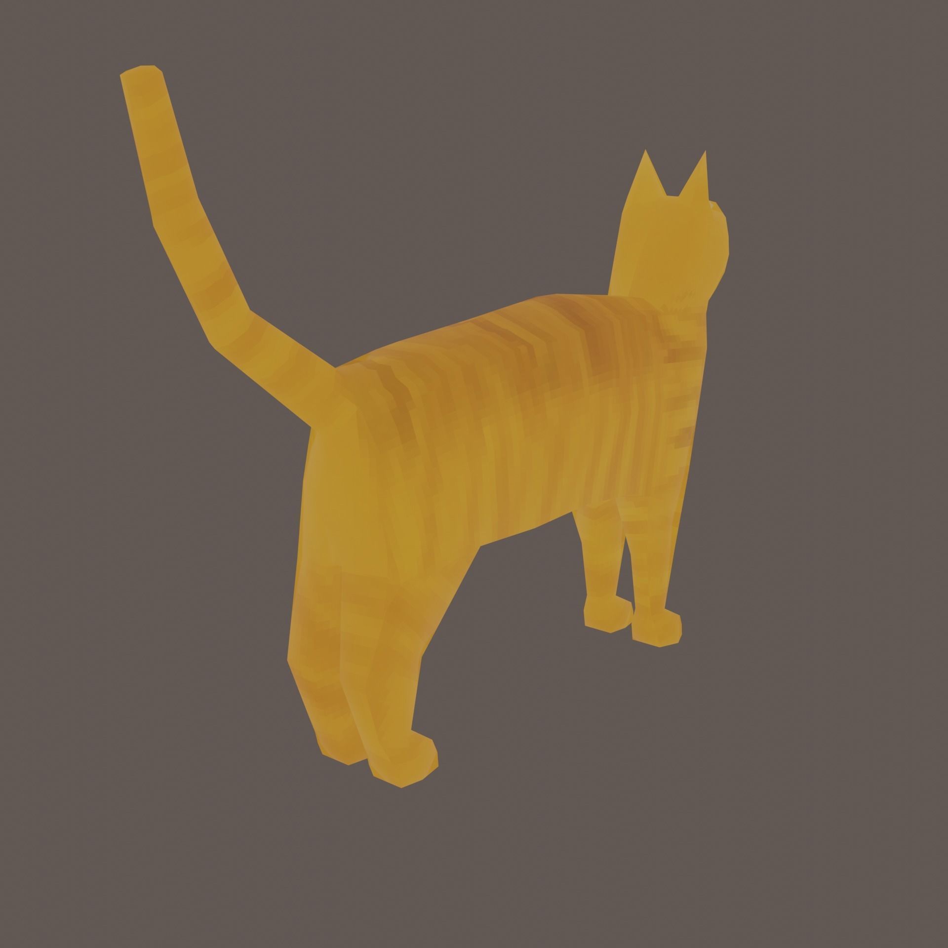 Low-Poly Cat with Multiple Textures Low-poly 3D model_17