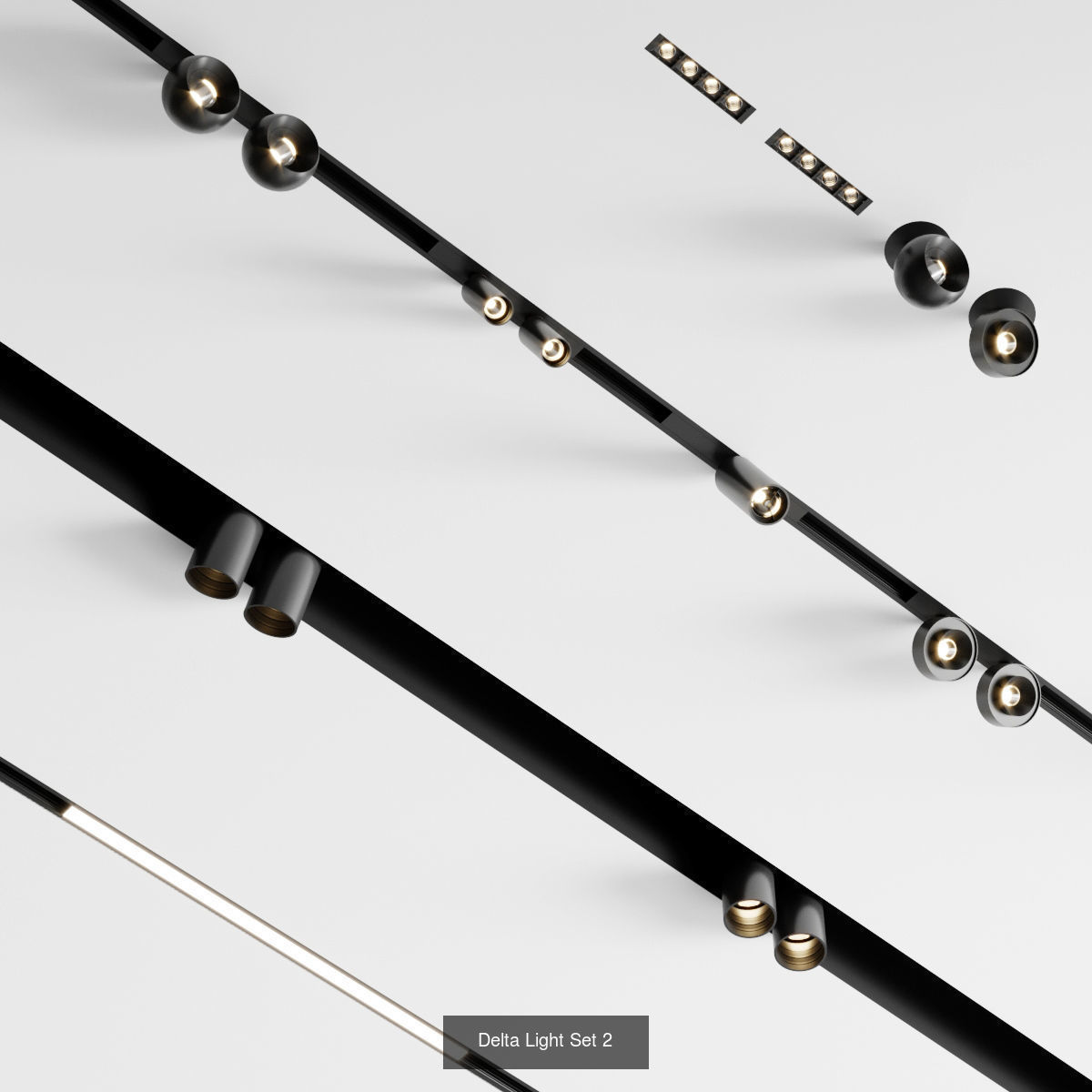 Ceiling Lamps Set 3D Model Collection_19