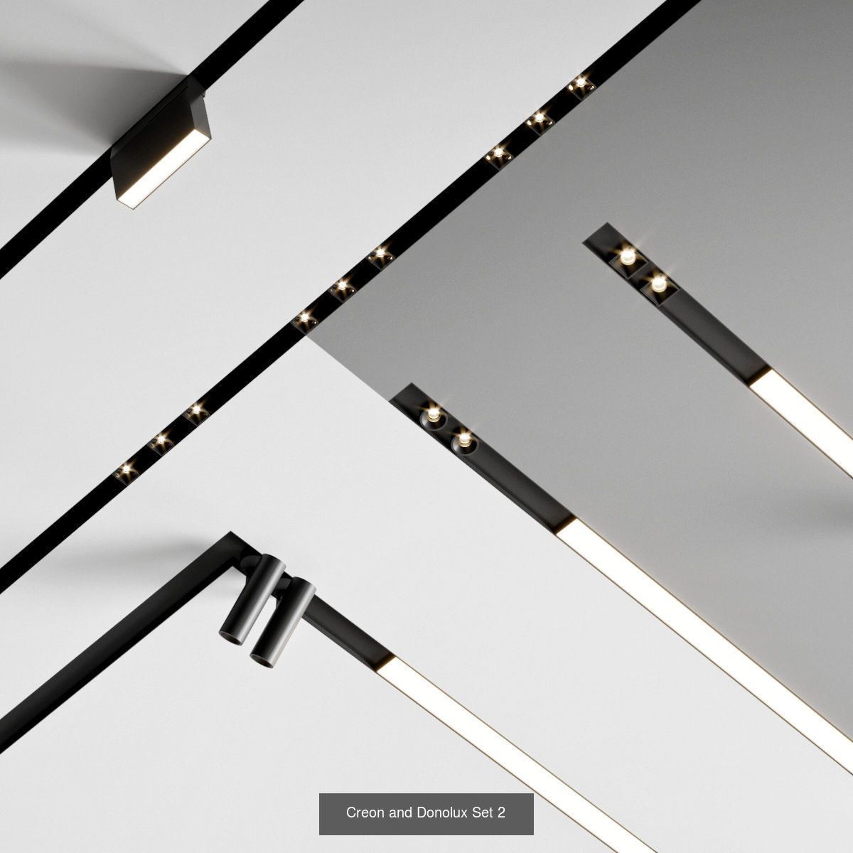 Ceiling Lamps Set 3D Model Collection_27