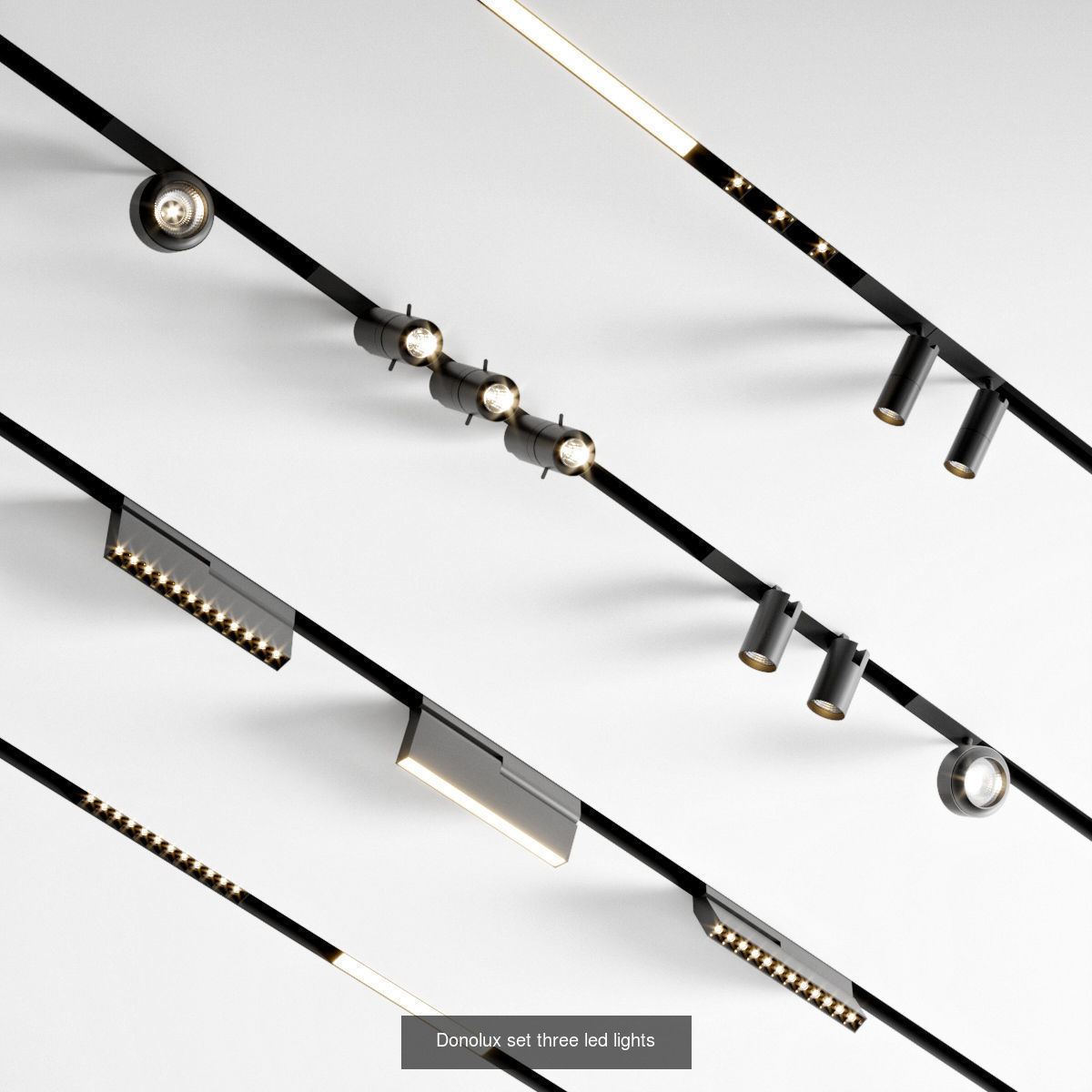 Ceiling Lamps Set 3D Model Collection_14