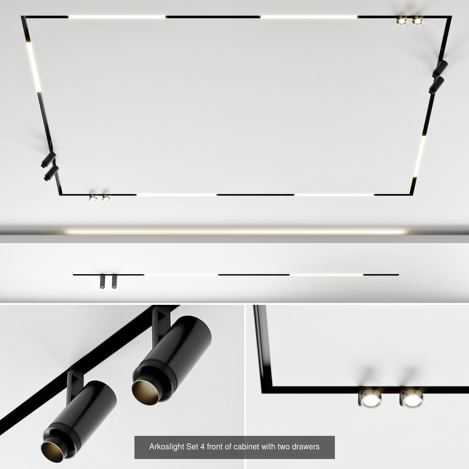 Ceiling Lamps Set 3D Model Collection_25