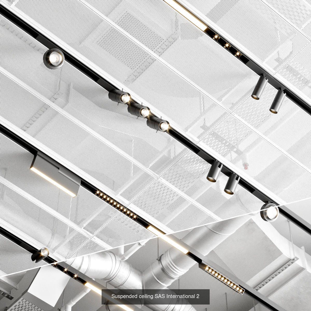 Ceiling Lamps Set 3D Model Collection_15