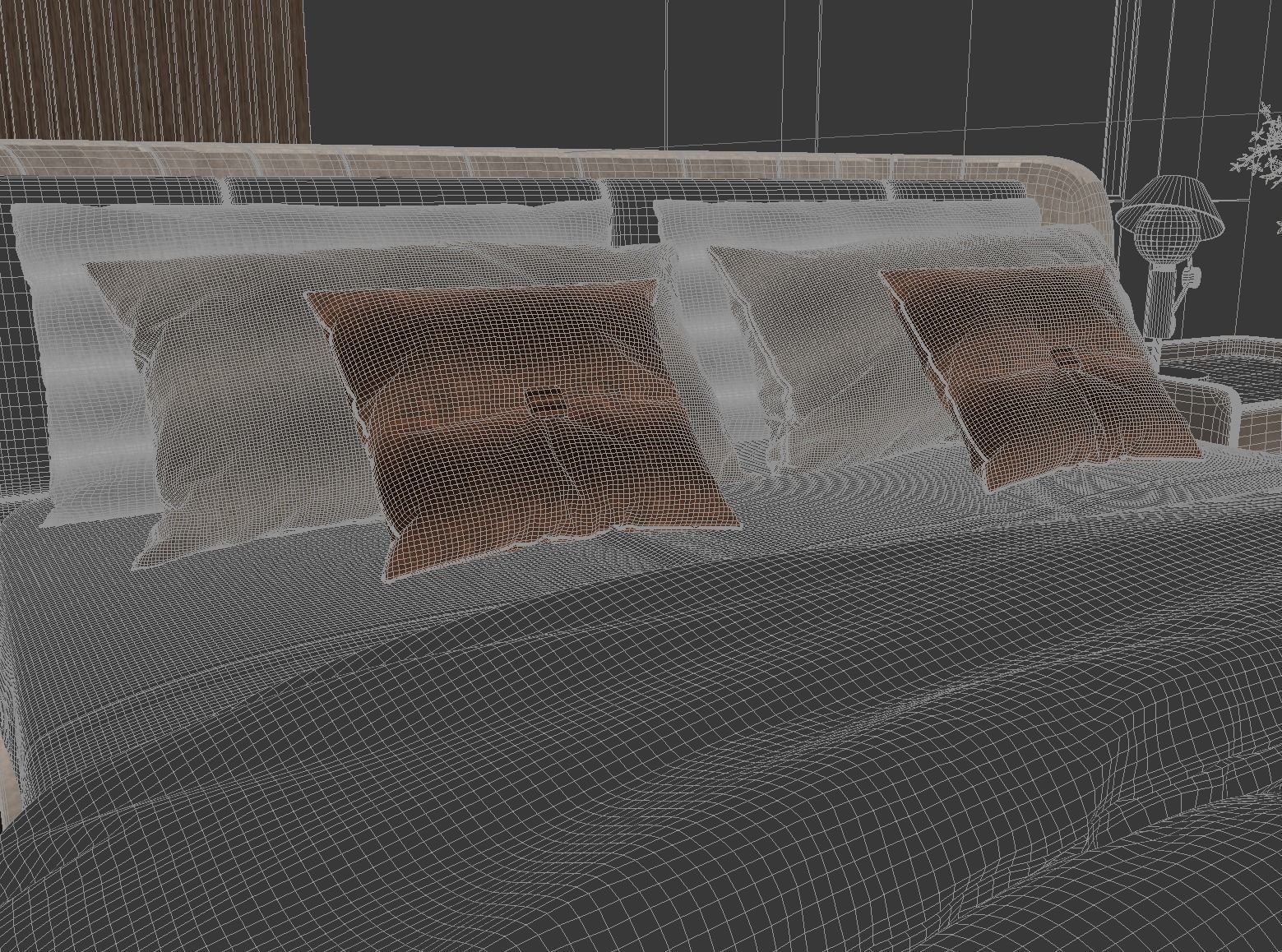 Cozy Bedroom Interior Scene 3D model_7