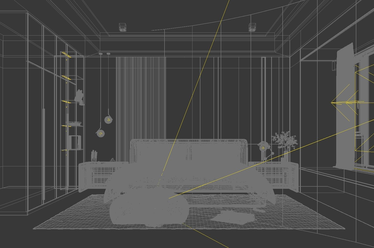 Cozy Bedroom Interior Scene 3D model_4