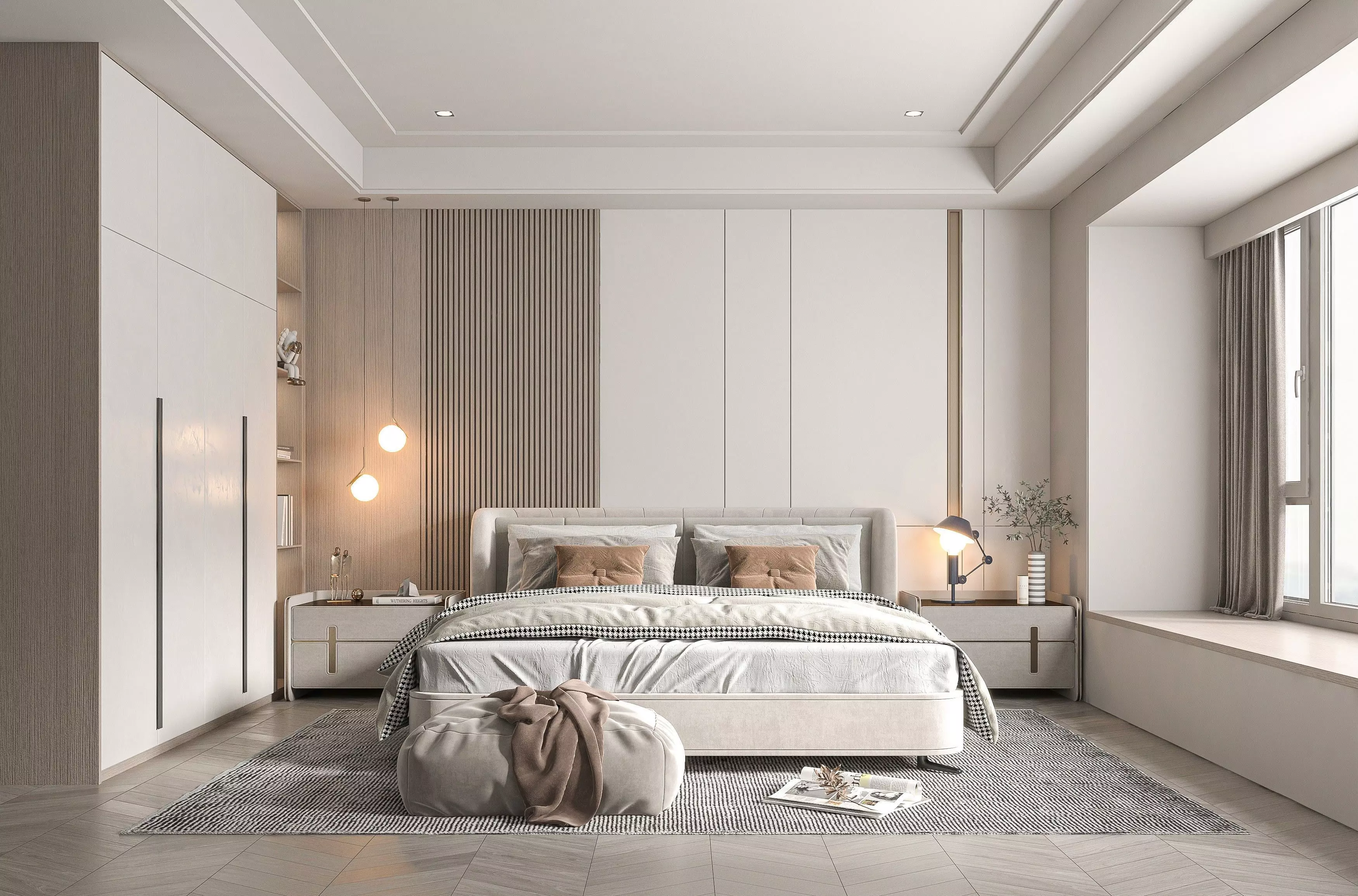 Cozy Bedroom Interior Scene 3D model_0