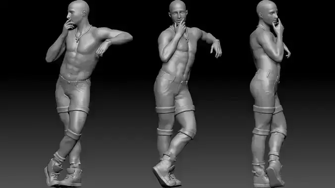 balt man laying 3D print model