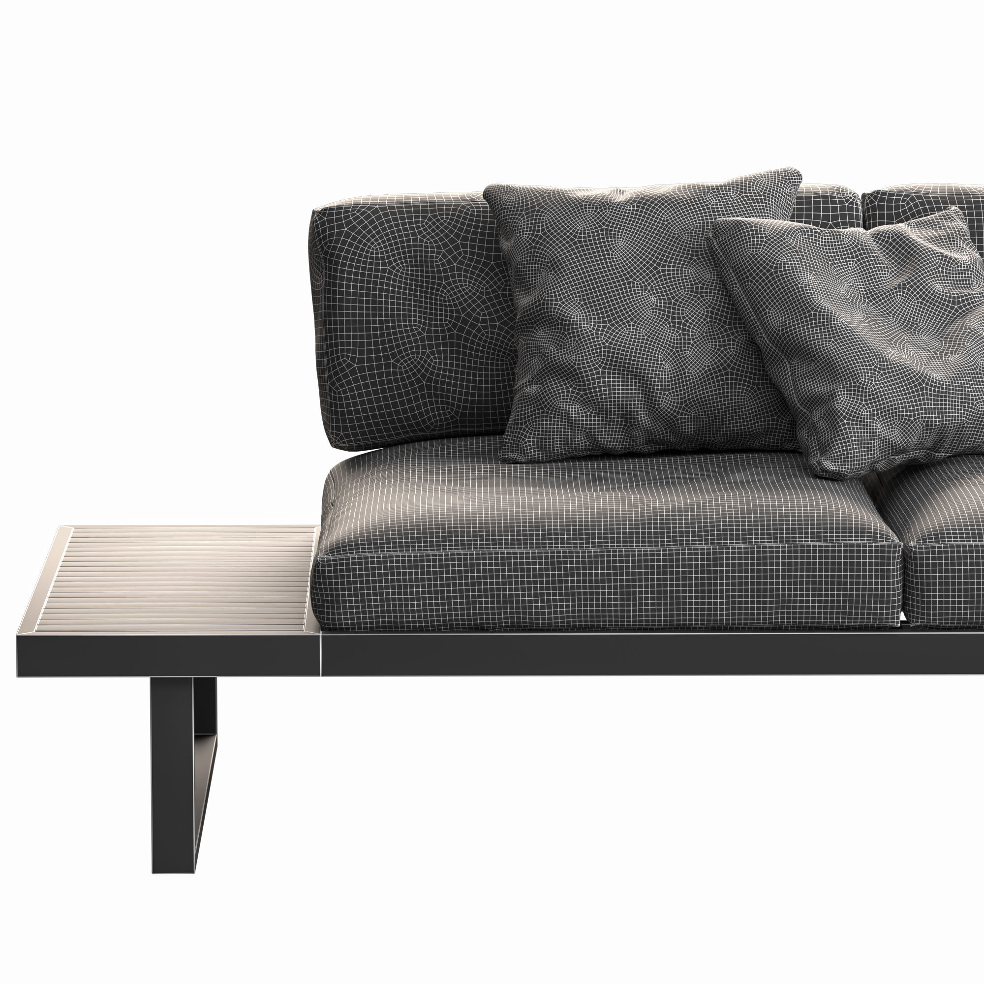 Outdoor Patio Sofa Set 3D model_3