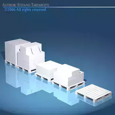 3 pallets set of boxes