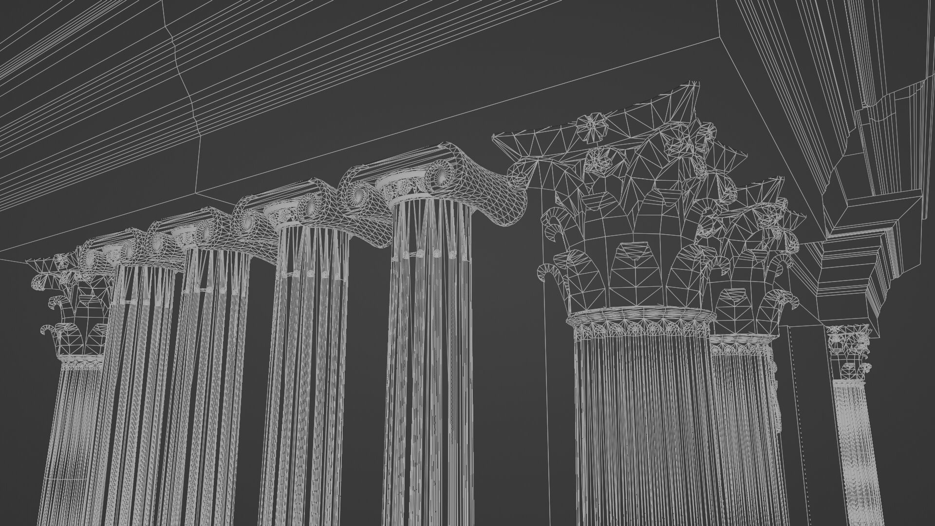 Roman Gate  Low-poly 3D model_10