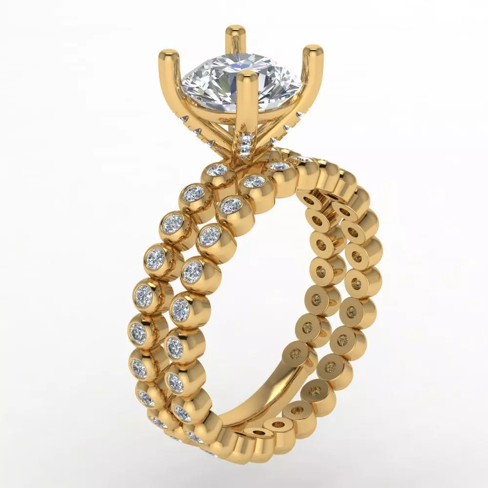 Womens engagement rings and wedding rings Free 3D print model