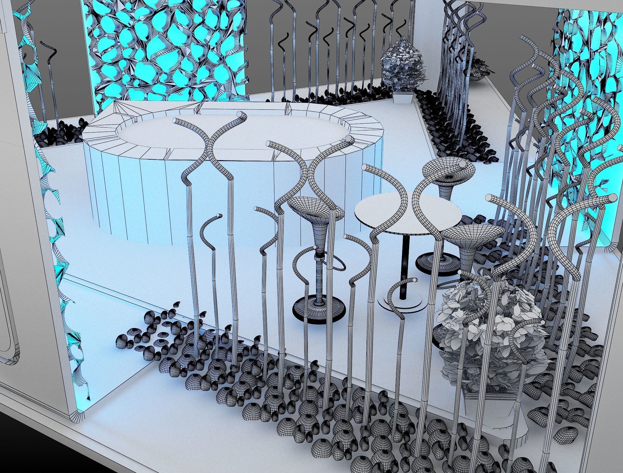 Booth Exhibition Stand a386 3D model_11