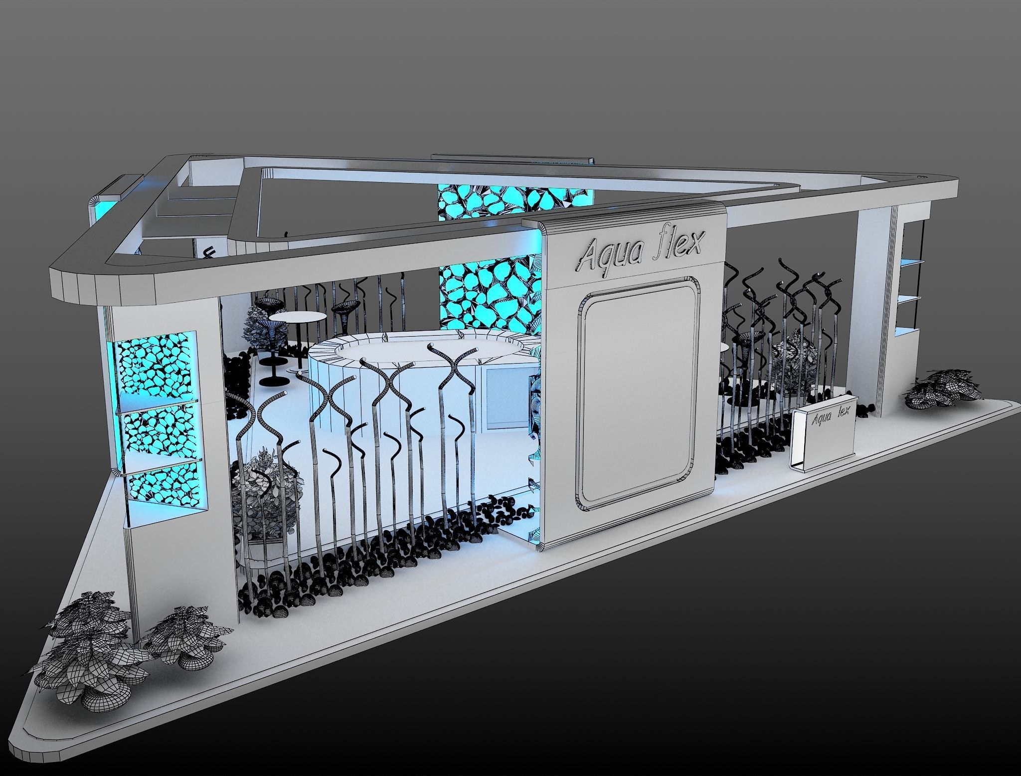 Booth Exhibition Stand a386 3D model_3