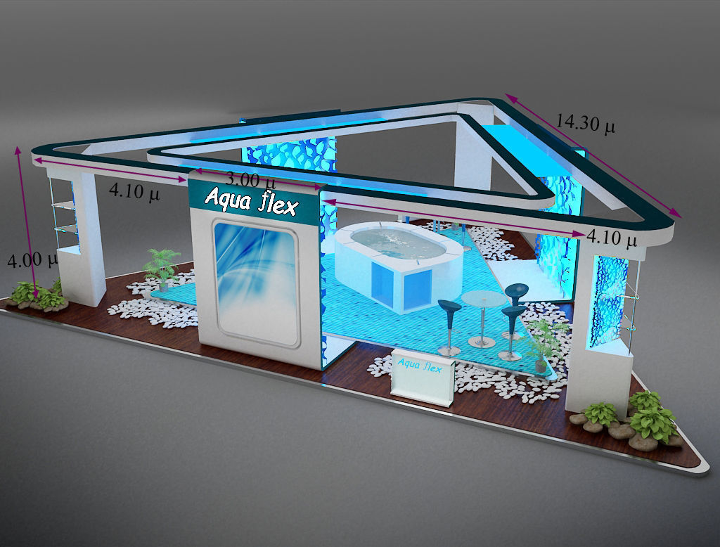 Booth Exhibition Stand a386 3D model_19