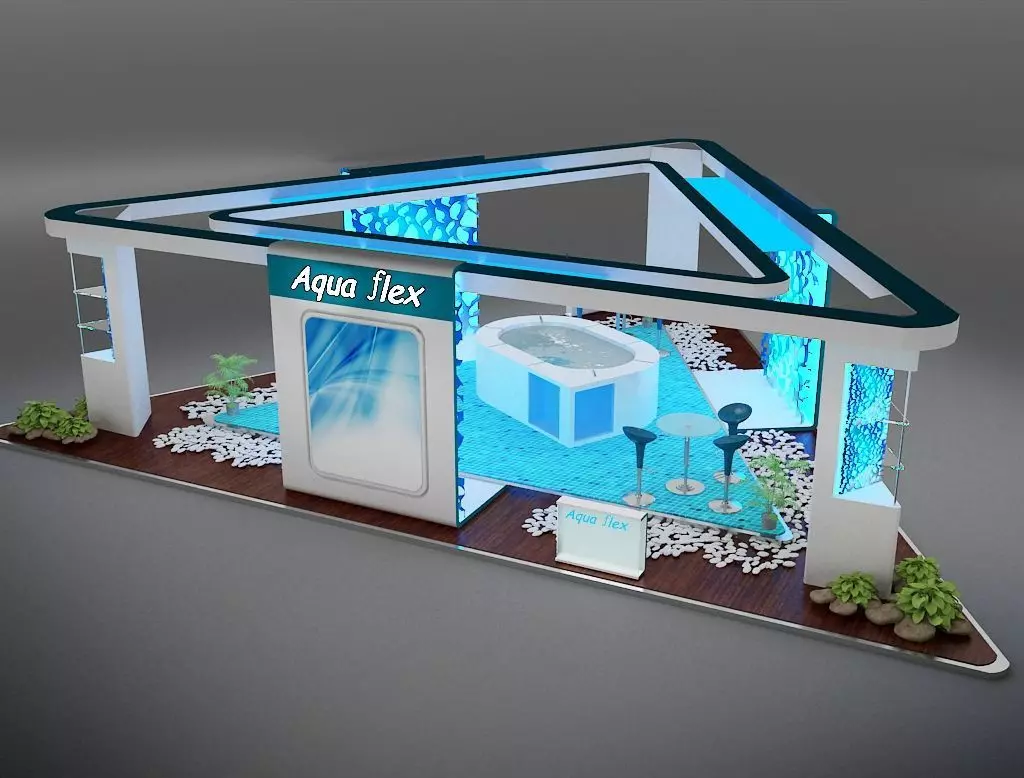 Booth Exhibition Stand a386 3D model_0