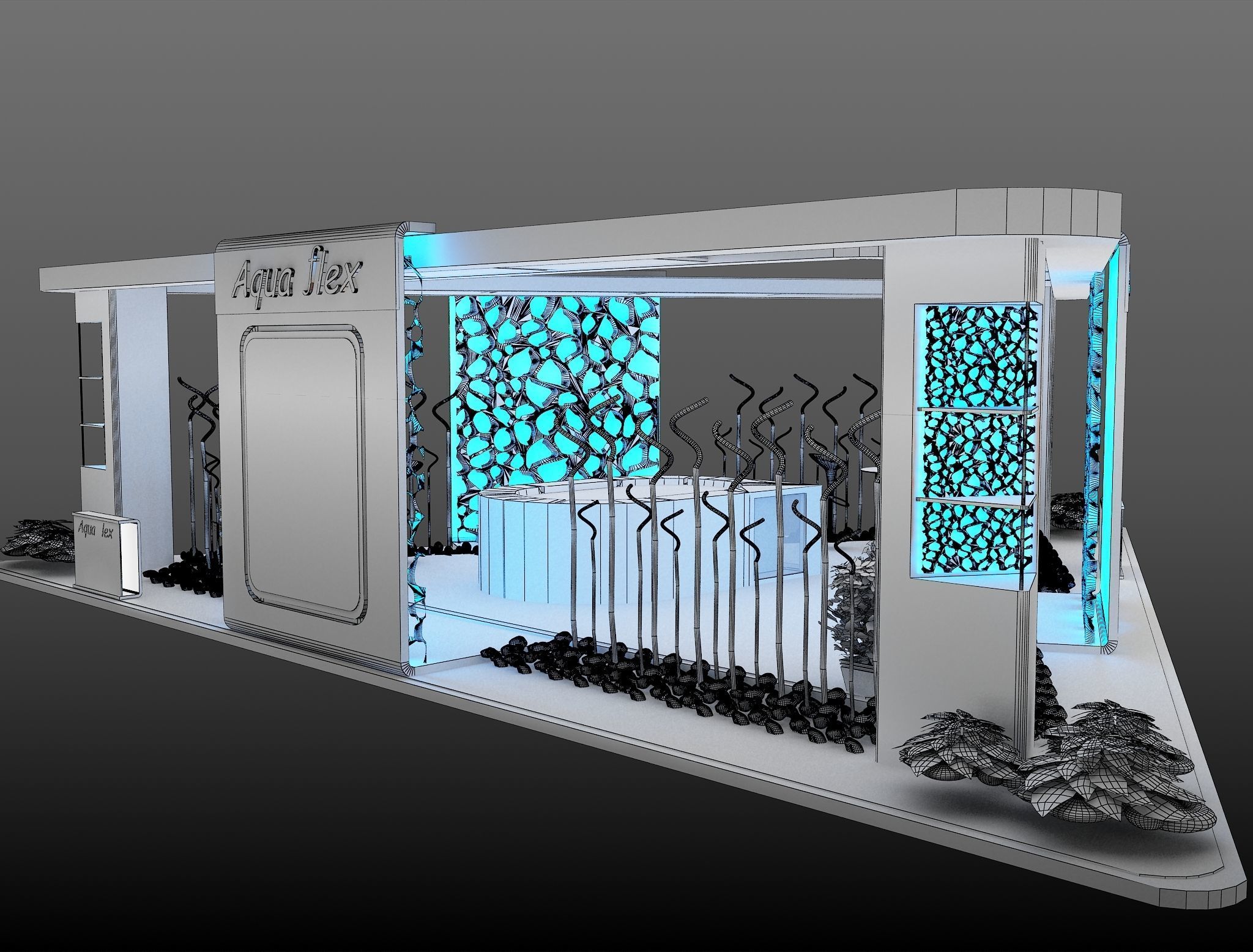 Booth Exhibition Stand a386 3D model_5