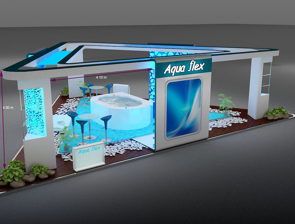 Booth Exhibition Stand a386 3D model_18
