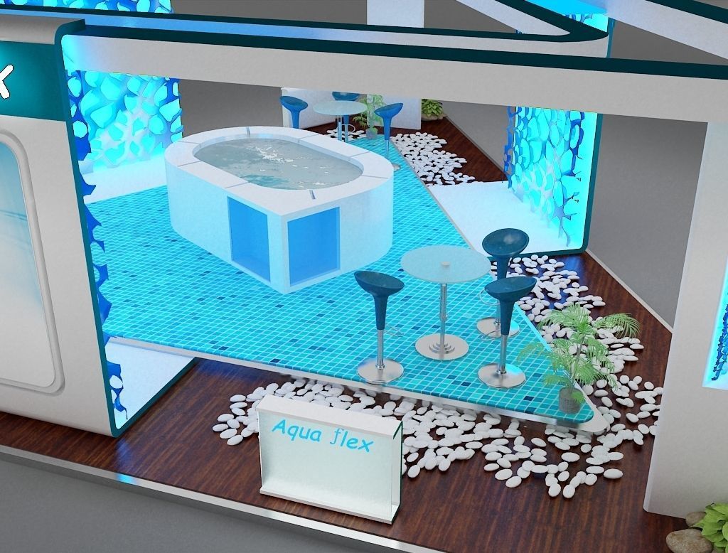 Booth Exhibition Stand a386 3D model_12