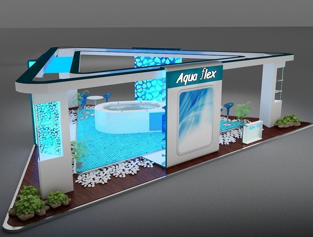 Booth Exhibition Stand a386 3D model_2