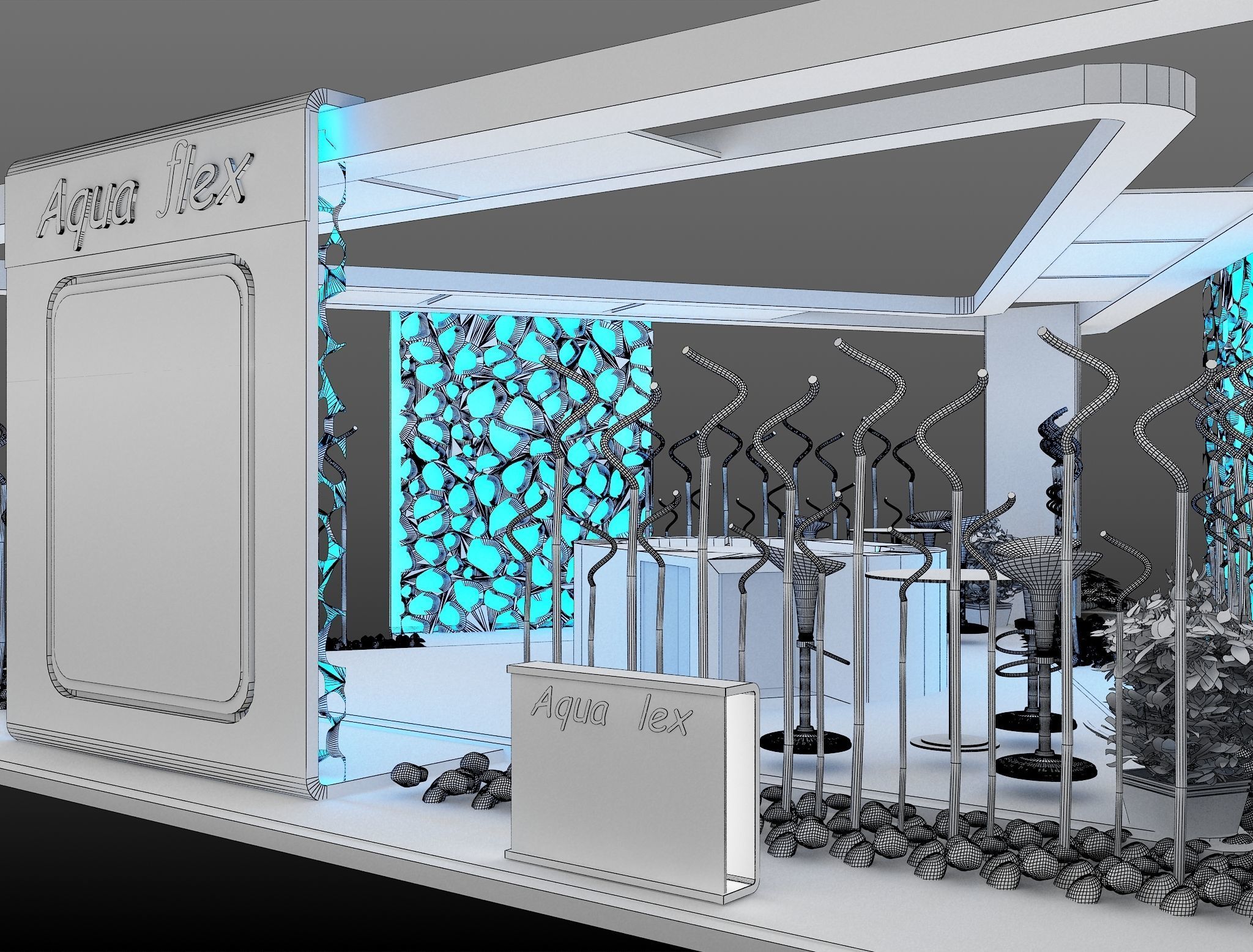 Booth Exhibition Stand a386 3D model_17