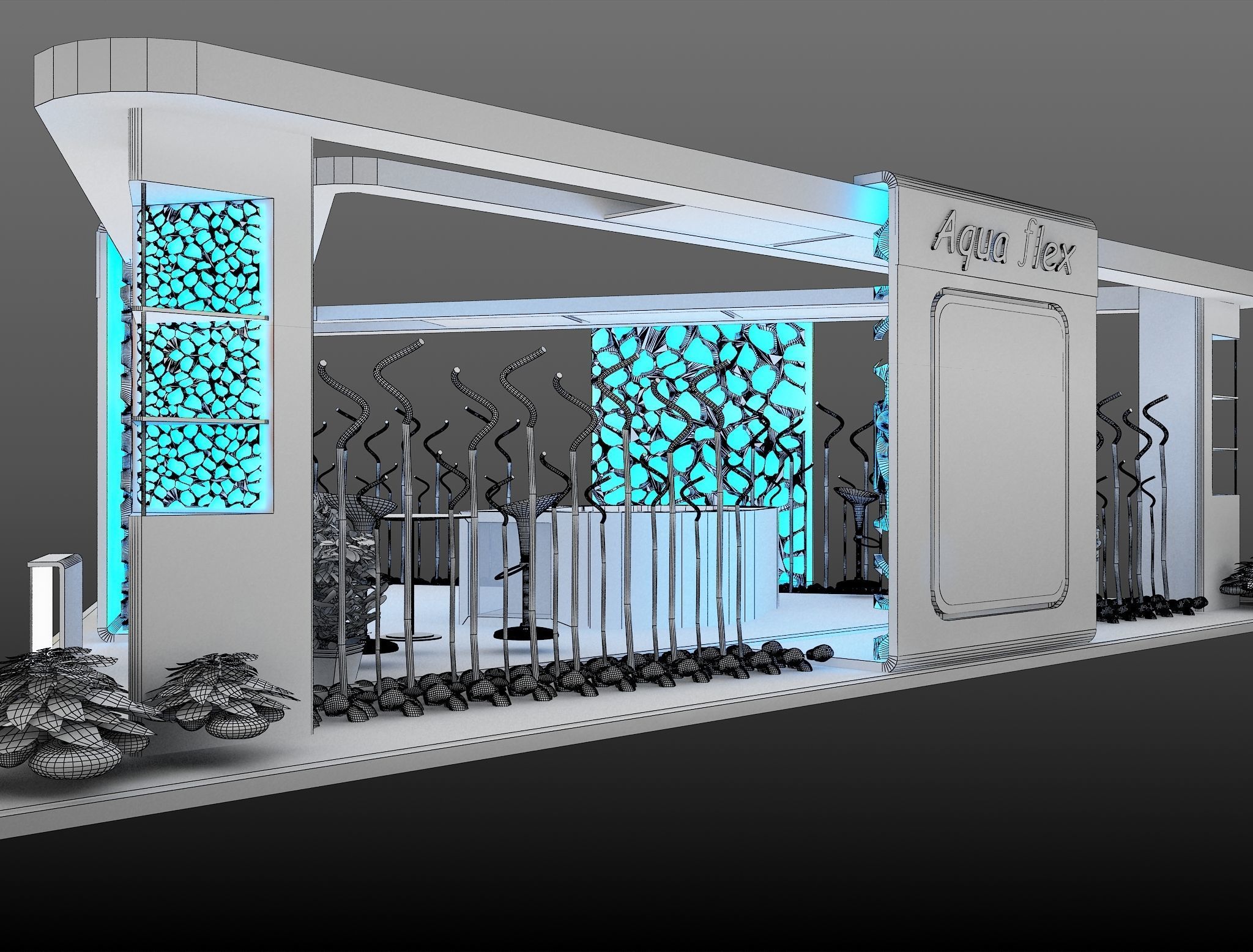 Booth Exhibition Stand a386 3D model_15
