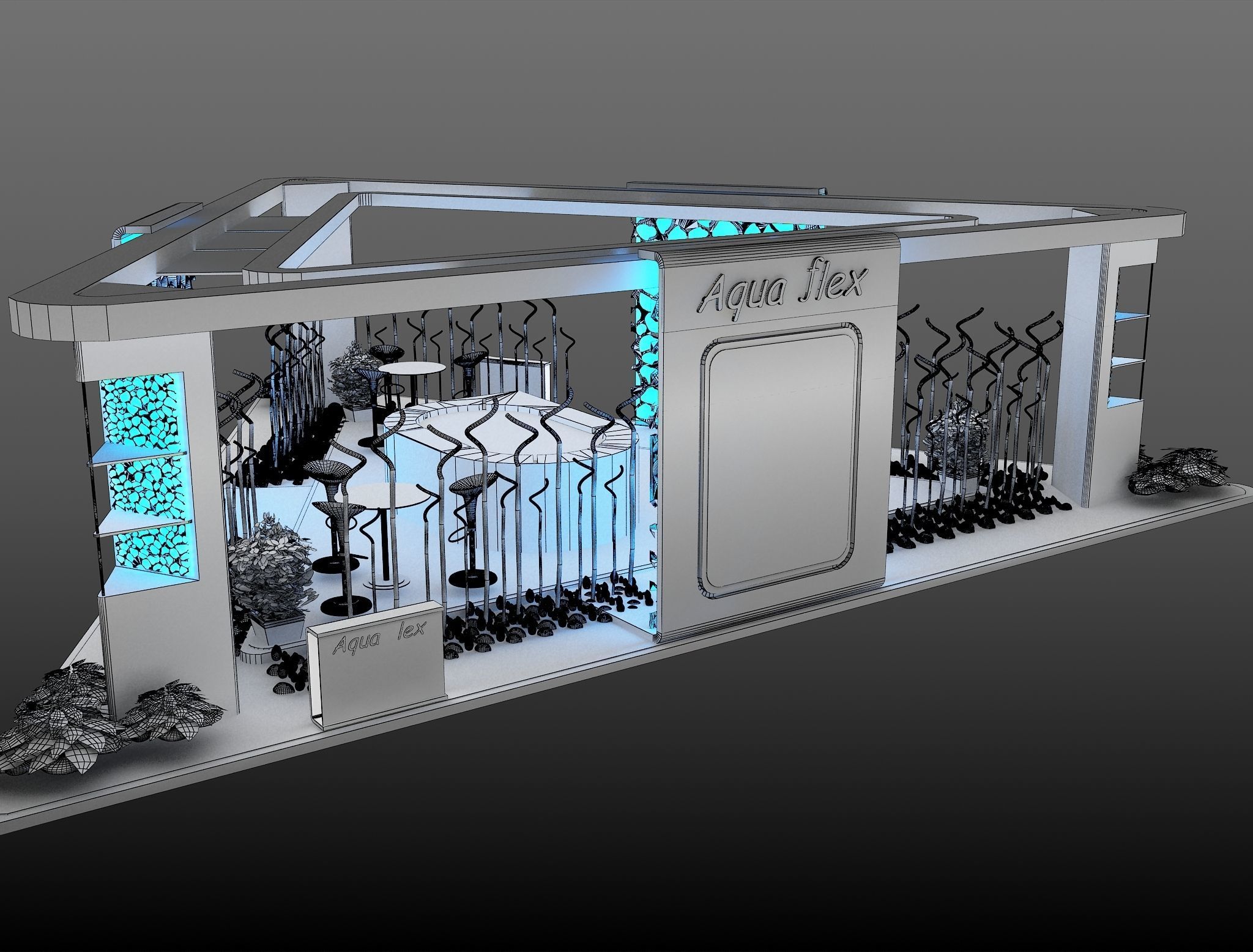 Booth Exhibition Stand a386 3D model_7